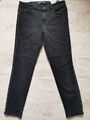 Zara Jeans Hose schwarz grau mit Seitlich Silber Streifen Kugeln Gr.40