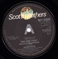 Survivor (Aor Group) One That Really Matters 7" vinyl UK Scotti Brothers 1982