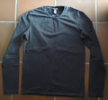 H&M Langarmshirt Herren - Gr. M - grau anthrazit - Shirt langarm Stretch