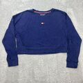 Tommy Hilfiger Pullover Damen Strickpullover Strick Oberteil Sweater Gr. L blau