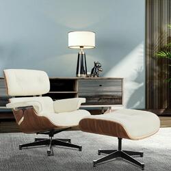 Pro Klassischer Eames Lounge Chair und Ottomane Echtes Leder Sessel Drehstuhl DE