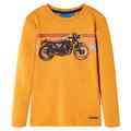 Kinder Langarmshirt mit Motorrad Rundhalsausschnitt Pullover Sweatshirt T-Shirt 