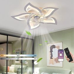 62W LED Deckenventilator Deckenleuchte Dimmbar 65cm mit Fernbedienung Wohnzimmer