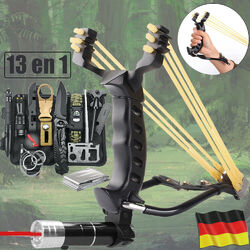 Steinschleuder Slingshot Profi Zwille Sportschleuder Jagd 13 in 1 Überlebenskit