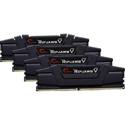 G.Skill DIMM 64 GB DDR4-3600 (4x 16 GB) Quad-Kit, Arbeitsspeicher, schwarzF4-3600C18Q-64GVK, Ripjaws V