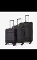 ROCK Paris Softkoffer Set 3-teilig in 8 Rollen Trolley TR-0264-BLK Set 3-teilig