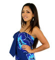 Strandkleid Pareo Island Hawaii Sarong Strandlaken blauer Hibiskus