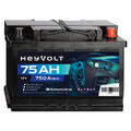 HeyVolt Autobatterie 12V 75Ah 750A Starterbatterie ersetzt 60 65 70 77 85Ah