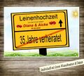 Schild Geschenk Individuell zum Hochzeitstag 35 Jahre Ehe Leinenhochzeit