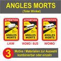 Angles Morts, Toter Winkel, Saugnapffolie, Magnetfolie, Aufkleber