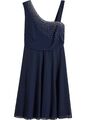 Kleid mit Strass-Details Gr. 36/38 Dunkelblau Damen Minikleid Abendkleid Neu*