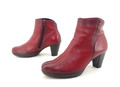 GABOR Stiefel Stiefeletten Boots Schuhe Damentiefel Leder Rot Gr. 37,5 - 4,5