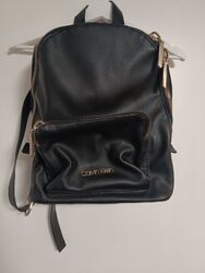 Calvin Klein Rucksack Damen Lederimitat Schwarz Gold