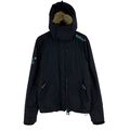 Superdry Original Windjacke Schwarz mit Kapuze JACKE MANTEL GRÖSSE S