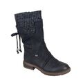 Damen Schlupfstiefel Stiefeletten Schnür Boots Winterschuhe Warm Schneestiefel