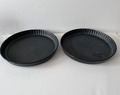 Pyrex Classic Schwarz Glas Oval & Flan Geschirr Backofen 2er Set