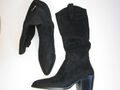 LASCANA Stiefel Langschaft Cowboy-Look und mit Blockabsatz schwarz 37  S128