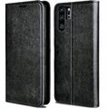 FÜR Huawei P30 Pro - Echt Leder Flip Case HandyTasche Etui Schutzhülle Schwarz S