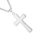 KREUZ ANHÄNGER KETTE SET EDELSTAHL KETTENANHÄNGER HALSKETTE SILBER CHAIN JESUS