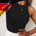 Damen Basic Tanktop Kurz Camisole Fitness Trägershirt Sommer Crop Top Oberteile