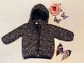 H&M Baby Jacke ~ Gr.68 ~ Winterjacke ~ blau mit Blumen ~ Mädchen Baby Girl  