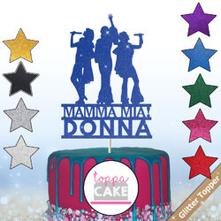 Personalisierte Mamma Mia Kuchenauflage musikalische Dekoration Mädchen Party Topper Musik