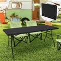 Campingtisch  Klapptisch Gartentisch Buffettisch Schwarz Klappbar 180x74cm