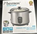 Bestron Reiskocher Dampfgarer Multikocher 1,8 Liter Edelstahl Kunststoff 700 W 