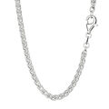 Collier 2,4mm breite Zopfkette rund 925 Silber Halskette designer Silberkette