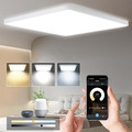 24W LED Deckenleuchte Dimmbar, App Smart Deckenlampe LED Panel, 2400LM Wifi Leuc