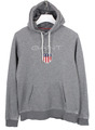 Gant Sweatshirt Herren Groß mit Kapuze Kängurutasche Pullover Mischung Muster