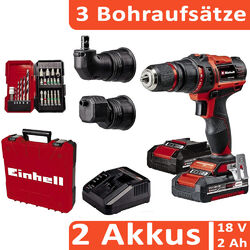 Einhell Akku-Bohrschrauber 4514235 TE-CD 18/45 3X-Li+22 Power X-Change 18V 45Nm