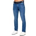 Enzo Jeans gerades Bein normale Passform Herren Denim Hose Pants kostenloser Gürtel UK Größen