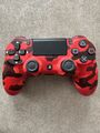 Controller Sony Dualshock4 wireless Camouflage Rot PS4 L3 Klick Teildefekt Lesen