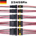 10x KFZ Stecker Steckverbindung Steckverbinder 2/3/4/5/6 Pins Wasserdicht Kabel