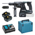 Makita Akku-Kombihammer 18V SDS PLUS BlackEdition in MAKPAC Größe 4 inkl 2 Akkus