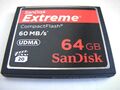 64 GB Compact Flash Card Extreme UDMA ( 64GB CF Karte Extreme) SanDisk gebraucht