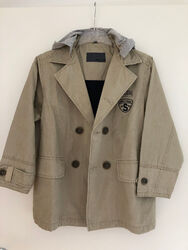 More & More - Jacke/Mantel - Trenchcoat - Kapuze - beige - Gr. 140 -  "WIE NEU!"