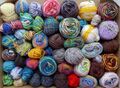 4-fach Sockenwolle - bunte Reste - 477 g