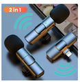 Wireless Lavalier Microphone Clip Mic For iPhone iPad Samsung Recording Vlog