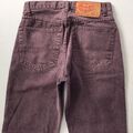 Damenjeans Nixon NYC MOM burgunderrot verwaschen W26 L34 UK-Größe 8 (X06)