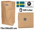 Schwedischer Papiersack 125 l 75 x 100 x 25cm Militär Original Sehr Stabil Braun