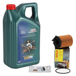 5L CASTROL MAGNATEC A5 5W-30 Motoröl + BOSCH Ölfilter für FORD 1.4/1.5/1.6 TDCi