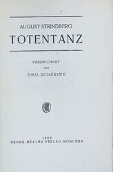 TOTENTANZ. STRINDBERG, AUGUST: