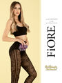 Fiore "Lush Garden" Strumpfhose mit Blumen-Muster in schwarz Gr. S - M - L