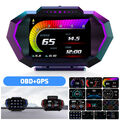 OBD2+GPS Auto Head-up Display HUD Navigation Geschwindigkeit Gauge Temp Alarm