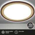 BRILONER Deckenleuchte LED 18W Backlight Deckenlampe Panel Ultraflach Braun-Gold