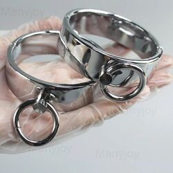 Edelstahl restraint Set Metall Handschellen Fußfesseln Halsband Fesseln slave