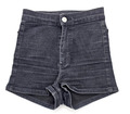 Topshop Shorts Kurze Jeans Hose Slim Stretch Schwarz für Damen Mädchen in Gr. 32