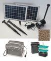 20W Solarpumpe Teich Tauch Pumpe Akku Batterie Gartenteich Bachlauf Solar Filter